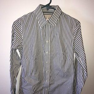 Banana Republic  black & white Striped button down